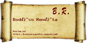 Bodócs Renáta névjegykártya