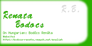 renata bodocs business card